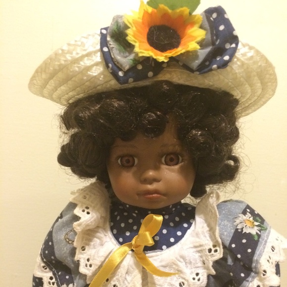 Collectable Porcelain Curley Hair Doll - Picture 2 of 7
