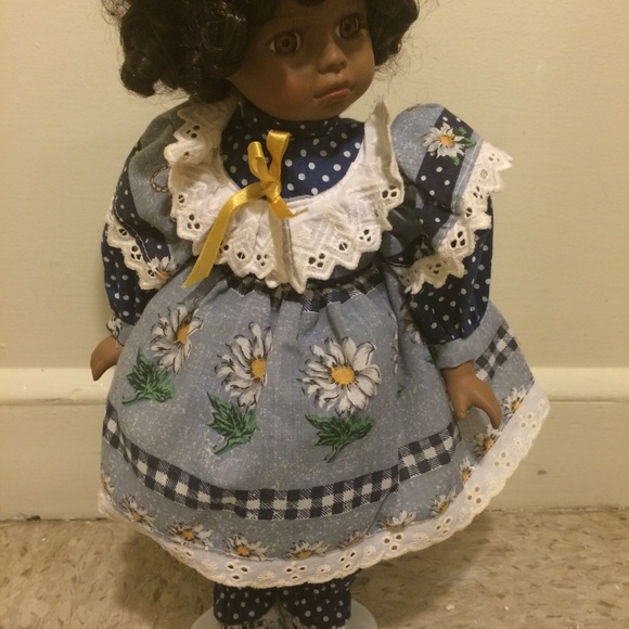 Collectable Porcelain Curley Hair Doll - Picture 4 of 7