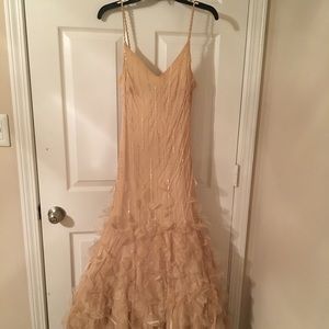 Gold evening gown