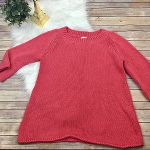 {Soft Surroundings} Coral Knit Oversized Sweater