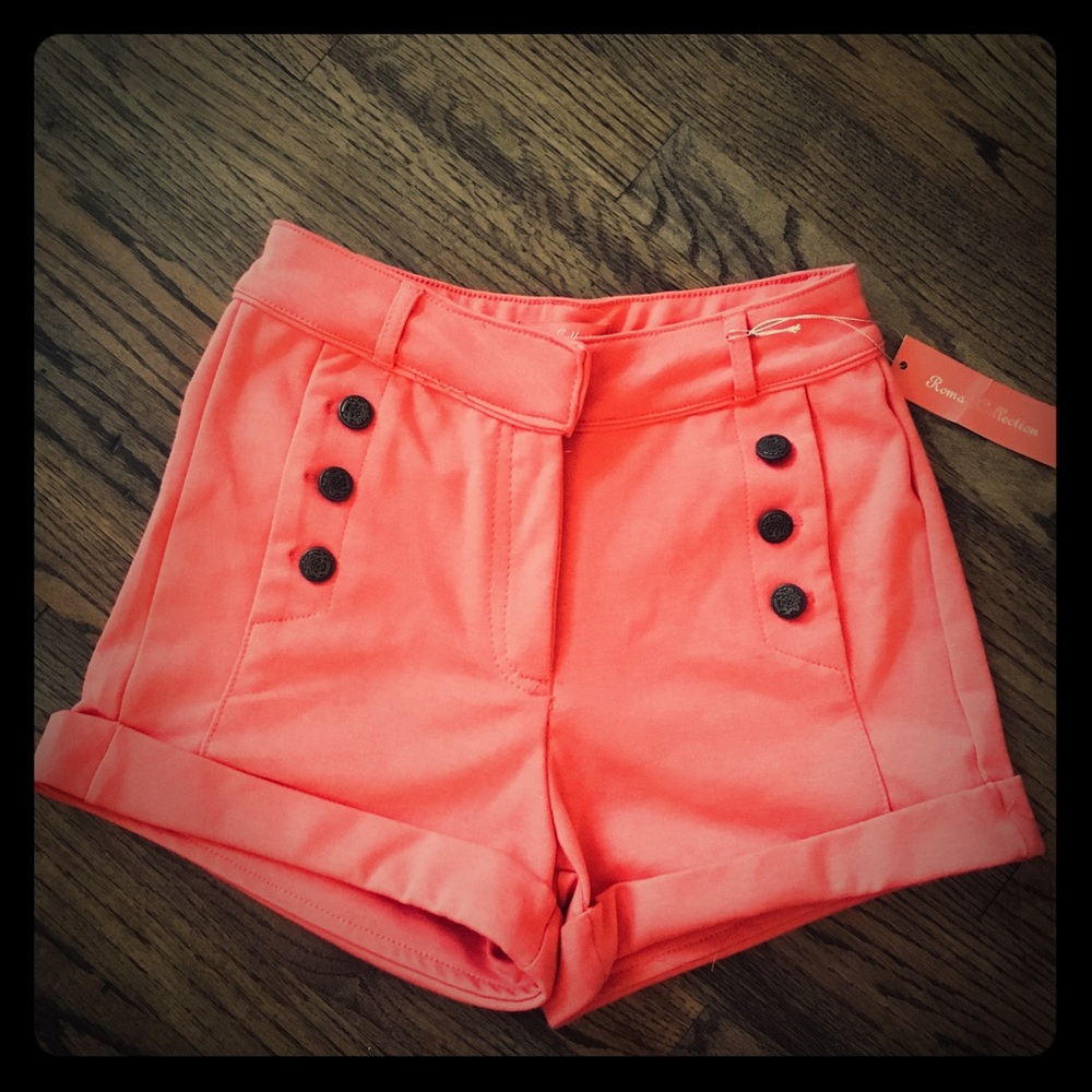Peach colored shorts!