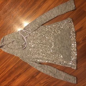 Silver Sparkly Hoodie!!