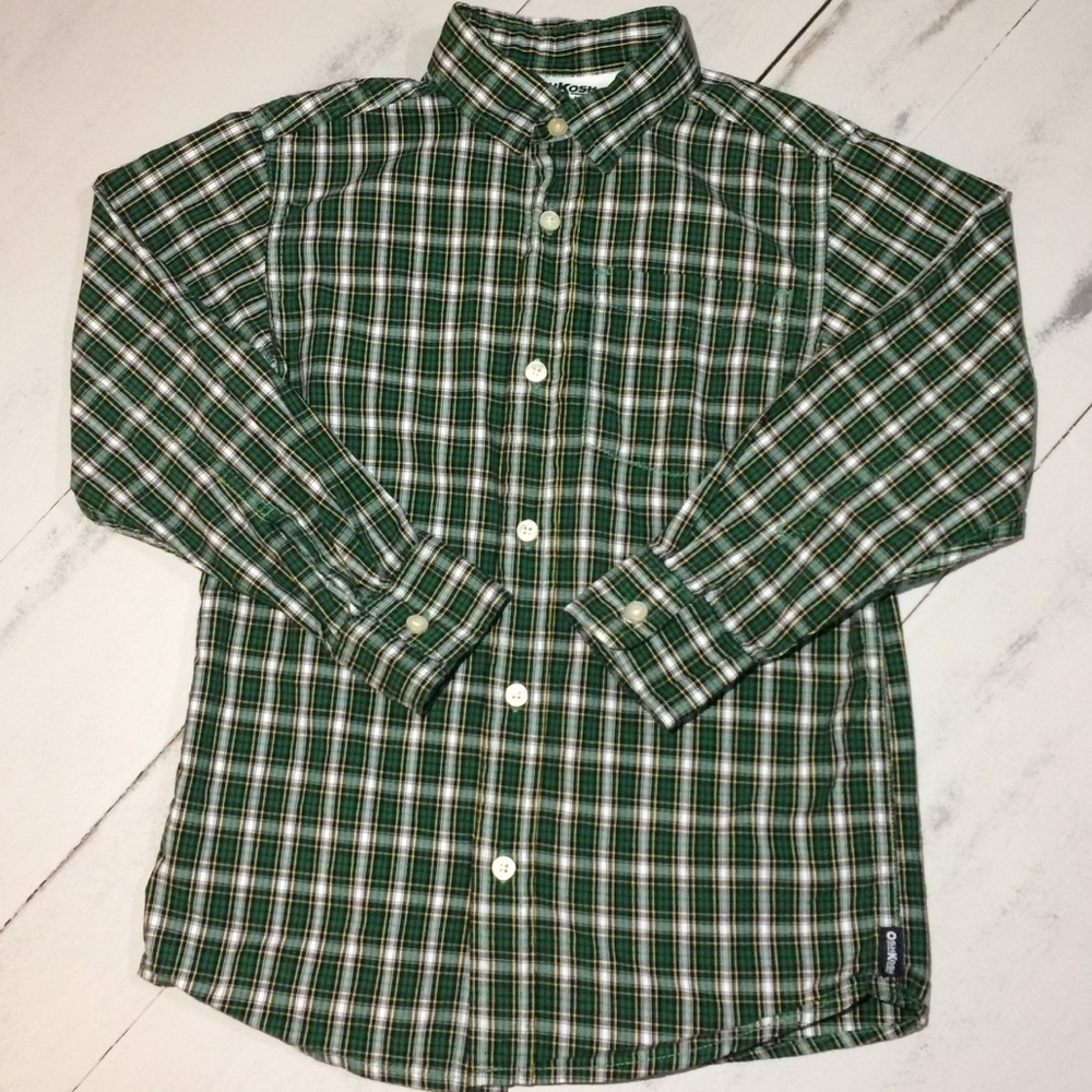 🌲Oshkosh Plaid Dress Shirt