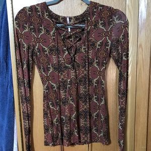 Free people lace up top