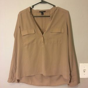 Tan forever 21 blouse