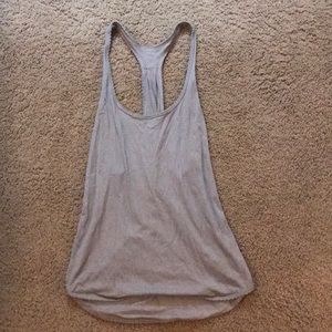 Lululemon grey stripe racerback workout tank
