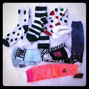 🧦 2 PRS. PINK BY VS+ 5 PR. OF FUN SOCKS=7PR. 🧦