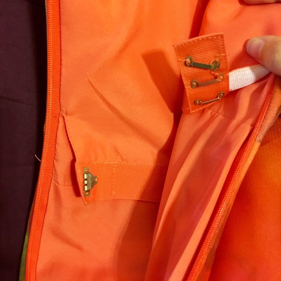 David’s Bridal Orange Watercolor Prom Dress - Picture 7 of 8