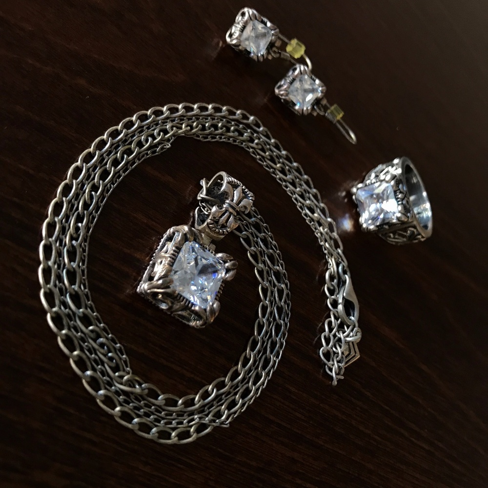 Silpada Uptown Necklace, Ring and Earrings