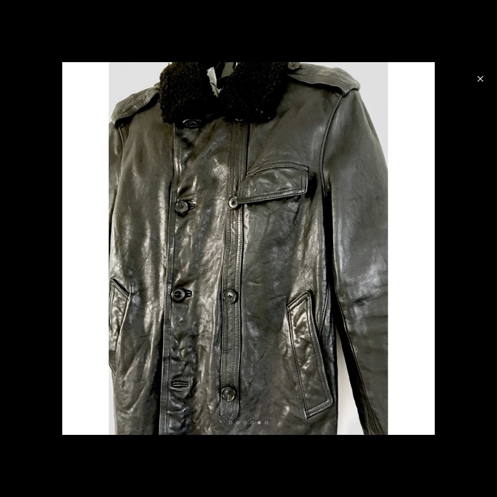 Ralph Lauren Black Label Italy Shearling Jacket Sm