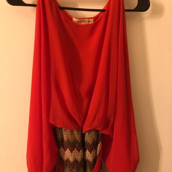 Mini red dress - Picture 1 of 1