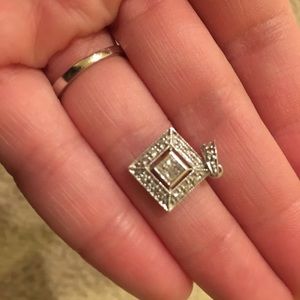 Princess cut diamond pendant