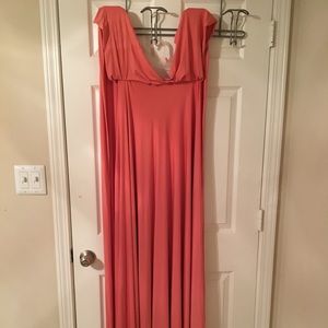 Infinity wrap dress - coral