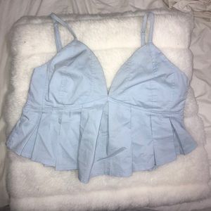 Baby blue crop top