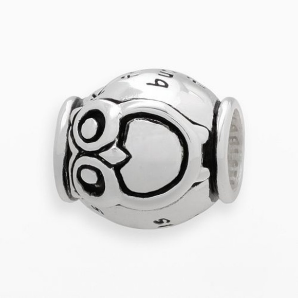 Sterling SIlver Charm Wisdom Owl - Picture 1 of 2