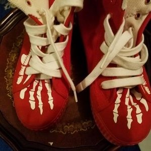 Jeffrey Campbell Red Skeleton Creepers