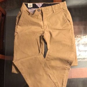 Volcom tan pants 26 waist