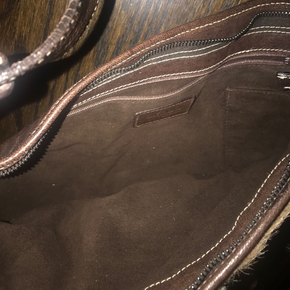 Vintage brown leather handbag - Picture 3 of 3