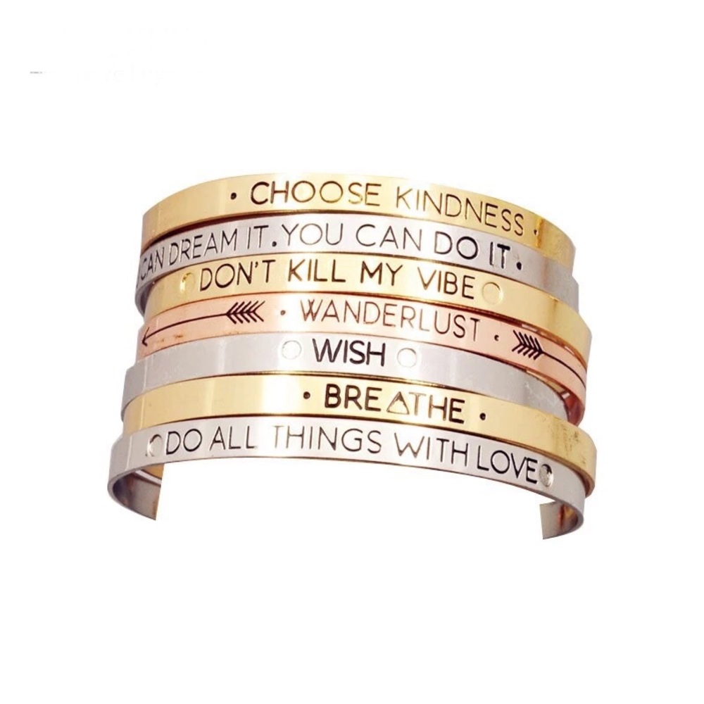 Wanderlust Rose Gold Bangle - Picture 3 of 3