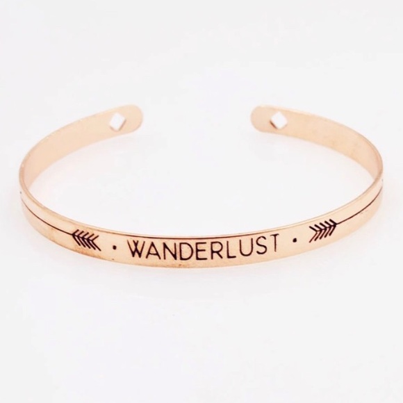 Wanderlust Rose Gold Bangle - Picture 2 of 3