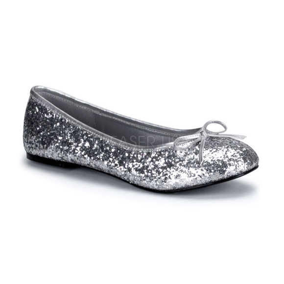 Glitter Round Toe Ballet Flats Shoes - Picture 1 of 5