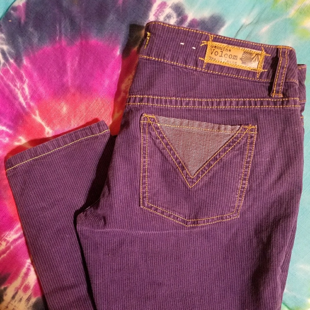 Sz 5 Volcom Purple Denim Skinny Jeans