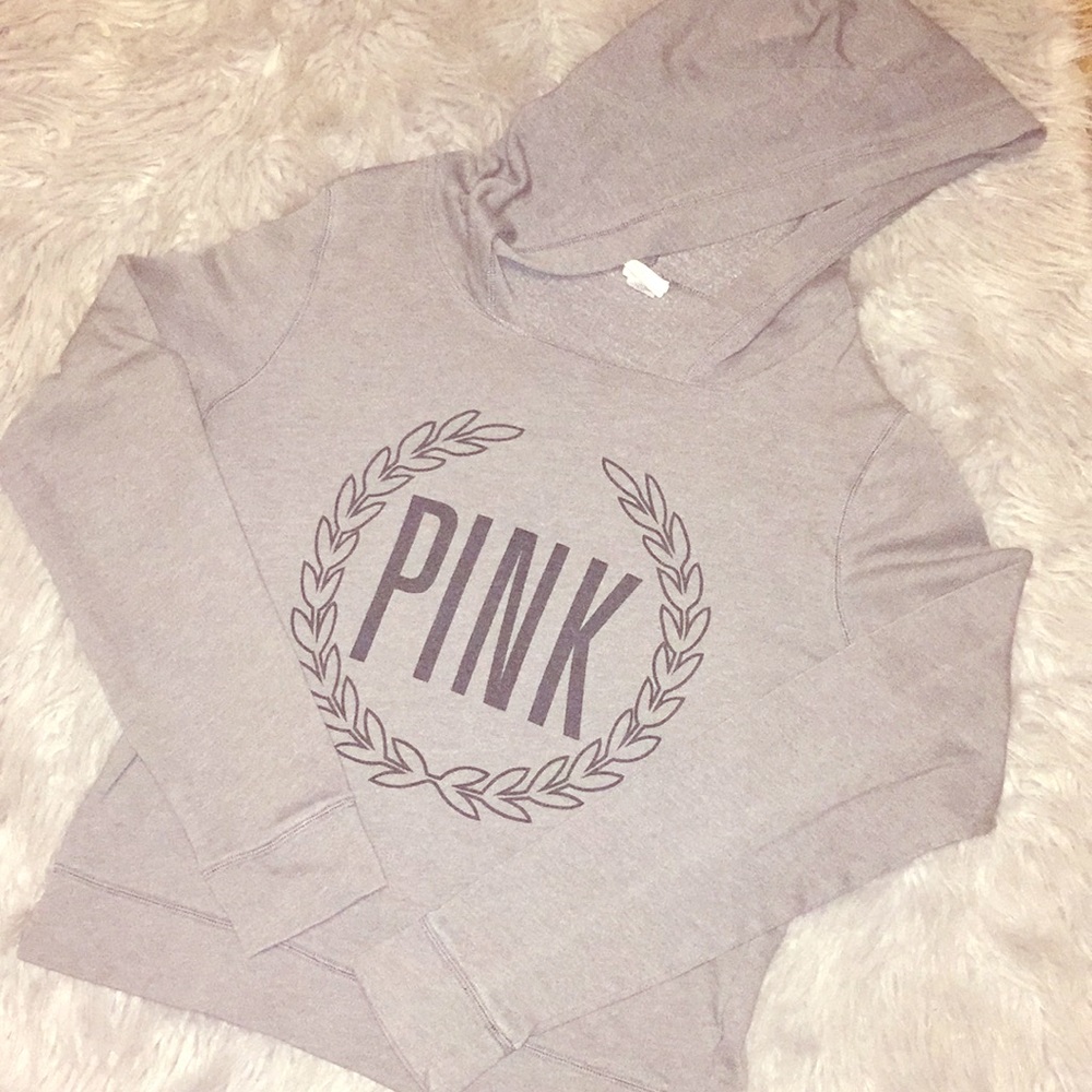 Grey Victoria’s Secret PINK grey hoodie ♡