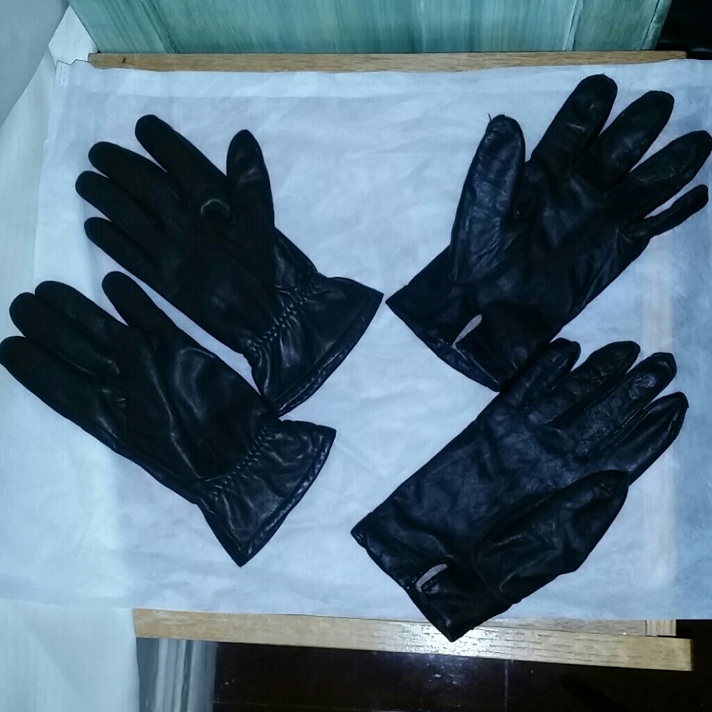 Leather gloves 2pairs size8