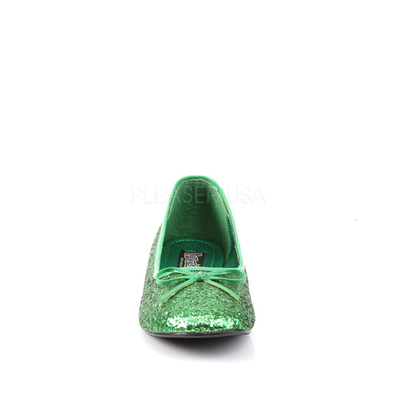 Glitter Ballet Flats Pin Up Shoes - Picture 2 of 5