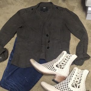 Sanctuary linen Army green jacket