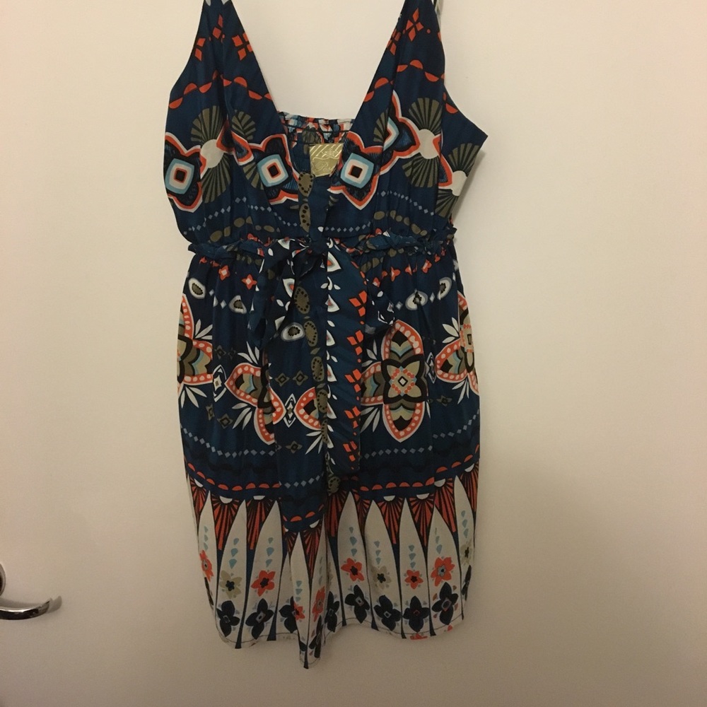 Postella Anthropologie silk tunic top