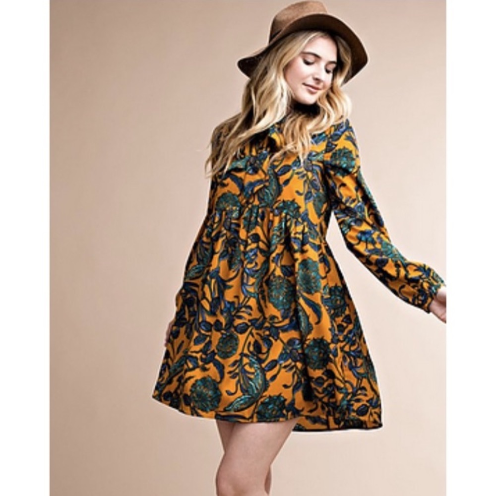 Paisley printed dress