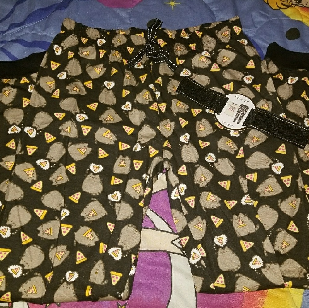 Pusheen Pizza Pajama Bottoms / Pants ( Size M )