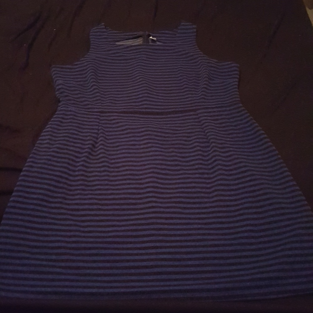 Black and blue dress