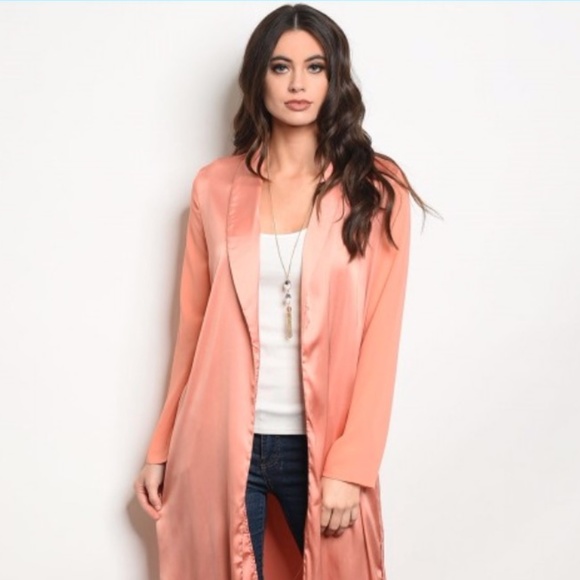 NWT LONG SLEEVE LONG LINE TRENCH STYLE JACKET - Picture 1 of 5