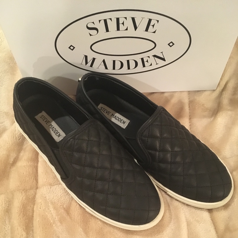 Steve Madden quilted slip on sneakers