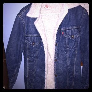 Mens genuine levis lined denim jacket