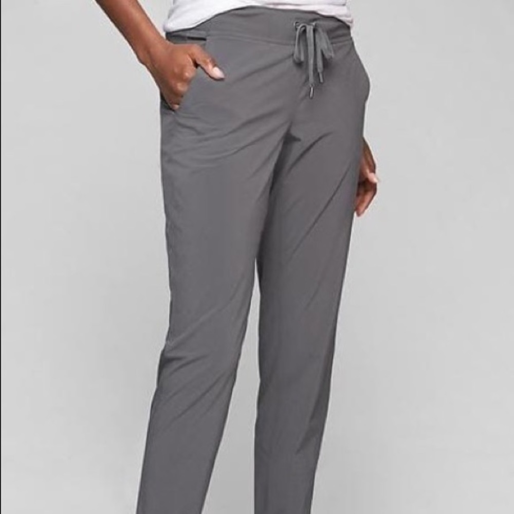Athleta Midtown Ankle Pant, Grey, Size 4 Tall