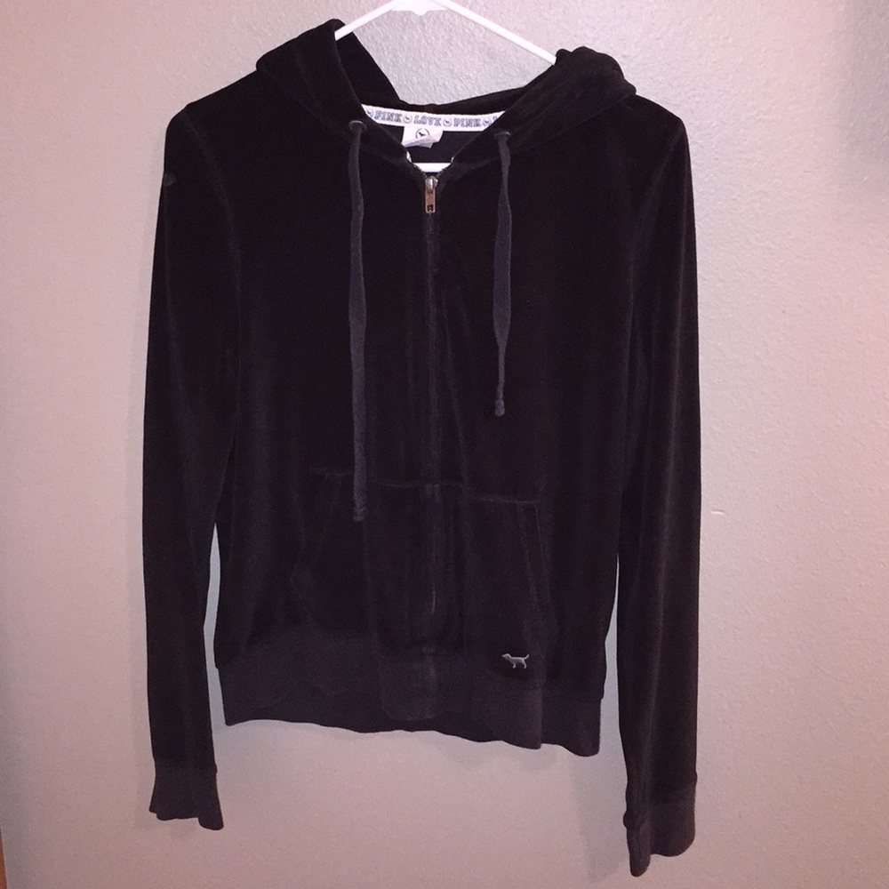 Vs pink zip up hoodie