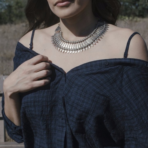 Off The Shoulder Flannel - Picture 6 of 6