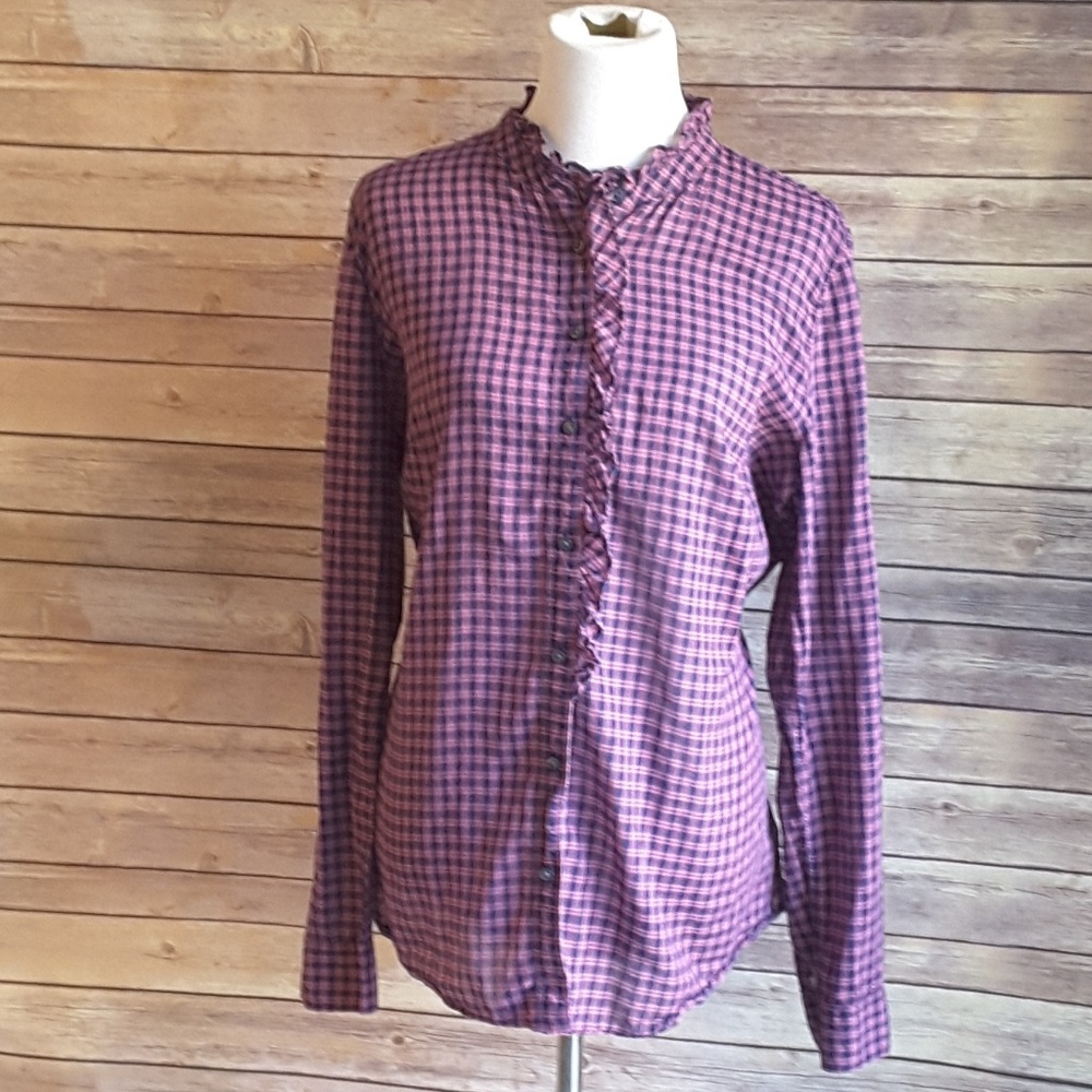 Gap XL Tall Button-up fitted Boyfriend Shirt