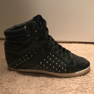Studded Wedge Sneakers