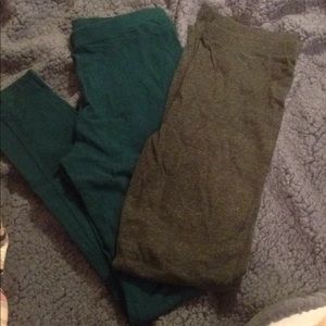 two pairs of leggings