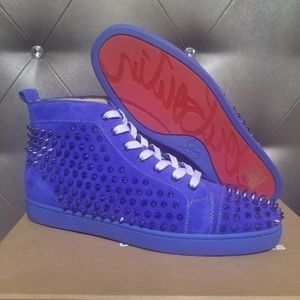 Men's Christian Louboutin Blue Suede