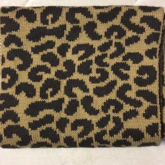 Animal Print Knit Infinity Scarf - Picture 2 of 3