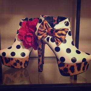 Iron Fist for Just Fab Polka Dot/Leopard Booties