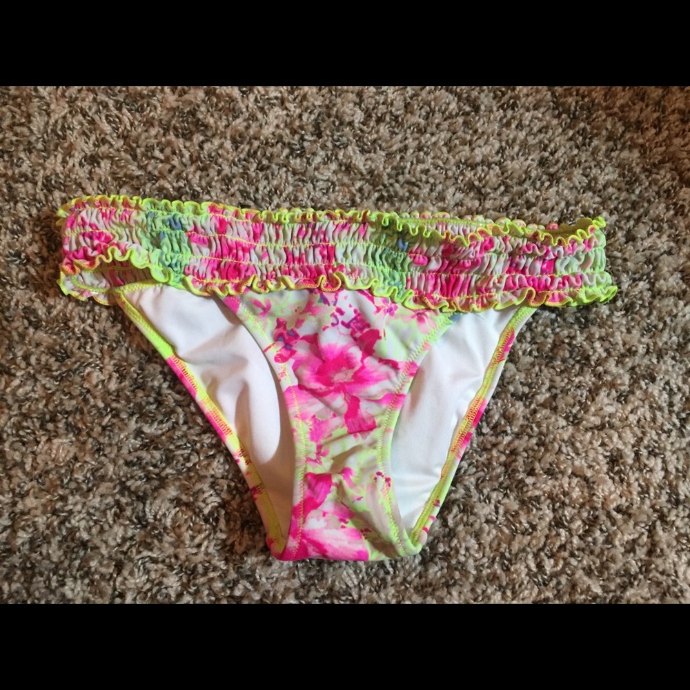 Victorias Secret Neon Floral Bikini Bottom