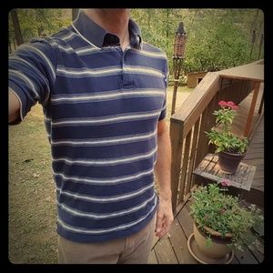 Blue striped Michael Kors polo