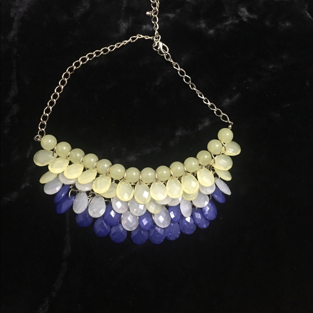 Beautiful blue and yellow necklace