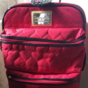 Betsey Johnson red luggage